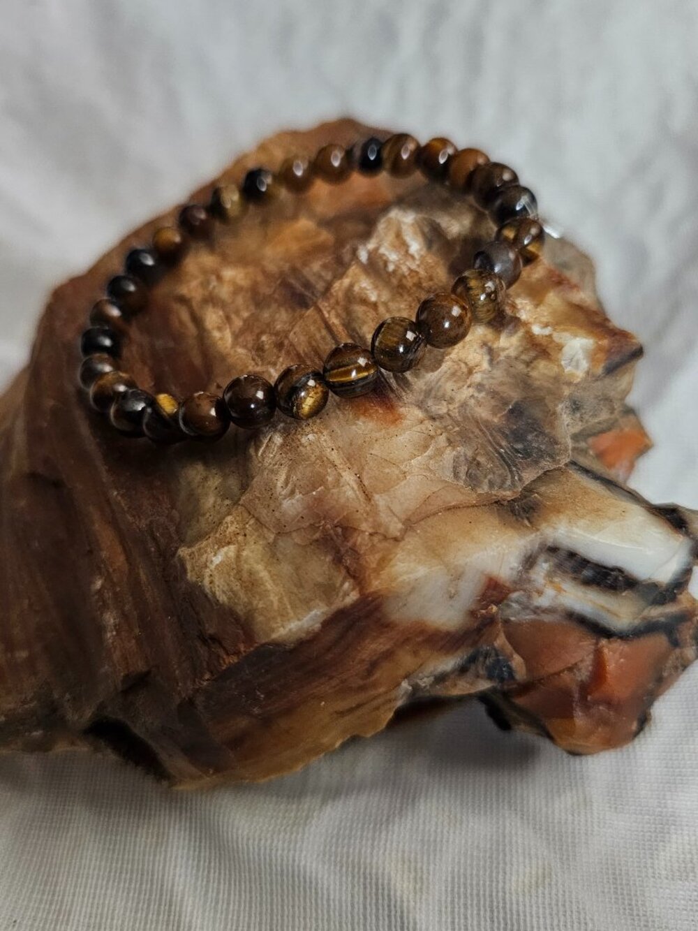 Handmade Tiger Eye Stretchy Bracelet